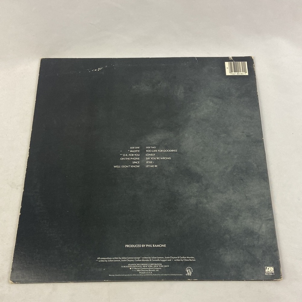 Julian Lennon Valotte 1984 Vinyl Record LP - Picture 3 of 9